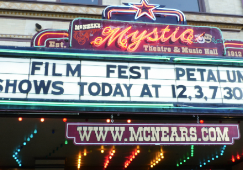 Marquee at Mystic Theatre & Music Hall advertises 